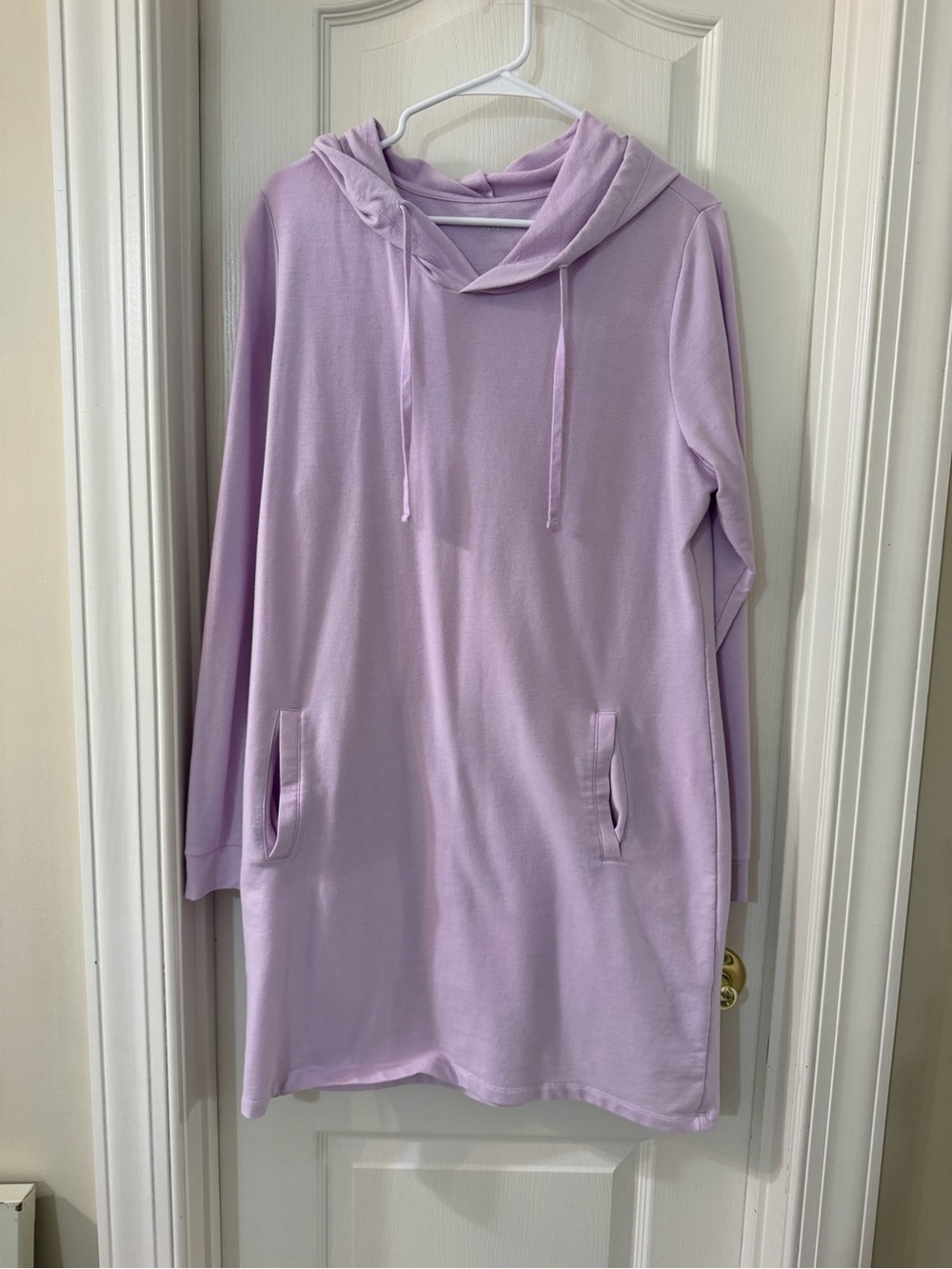 Soho Lavender Long Sleeve Hoodie Dress